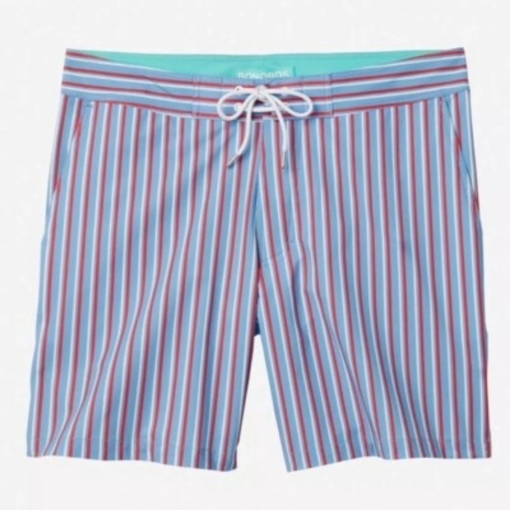 Bonobos men's swim trunks patriotic red white blue stripes | size 34